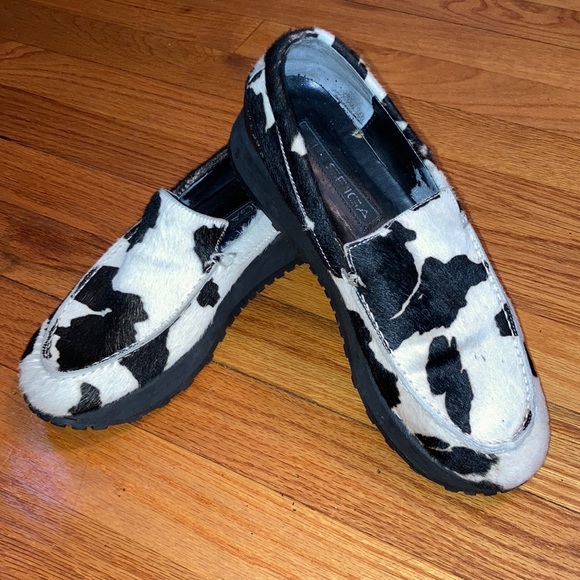Via Spiga Shoes - pony hair cow print slip on via spiga